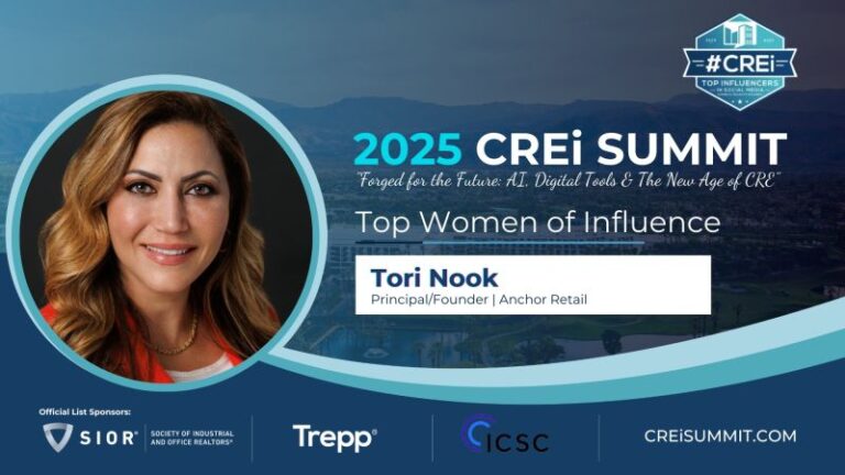 Tori Nook, Principal, recognized as a List Maker for the CREi Women of Influence list 2025! 🎉