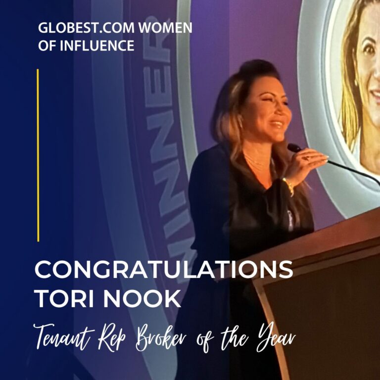 Tori Nook Named 2026 GlobeSt.com Women of Influence Award Winner for Broker – Tenant Representation